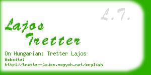 lajos tretter business card